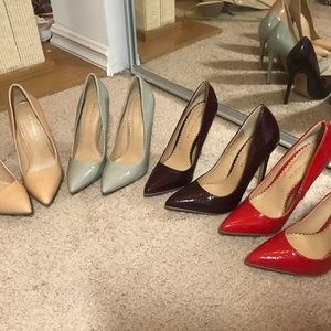 4 pairs of 4" Faux-Snakeskin Heels